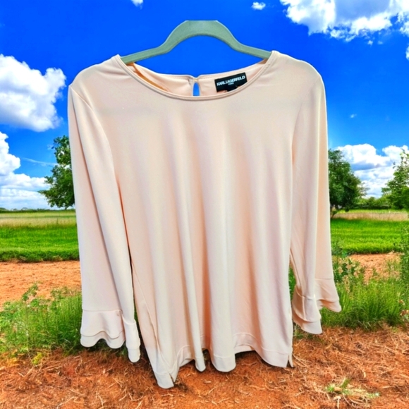 Karl Lagerfield Light Pink Blouse - Picture 1 of 3